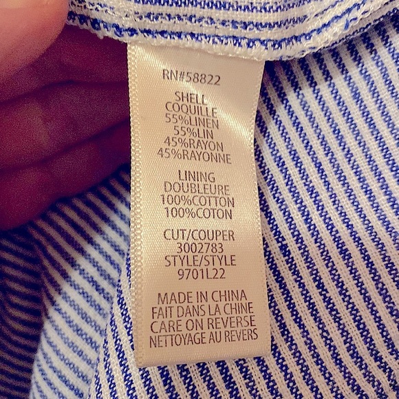 Max Studio blue one-button Blazer size L - Picture 7 of 10